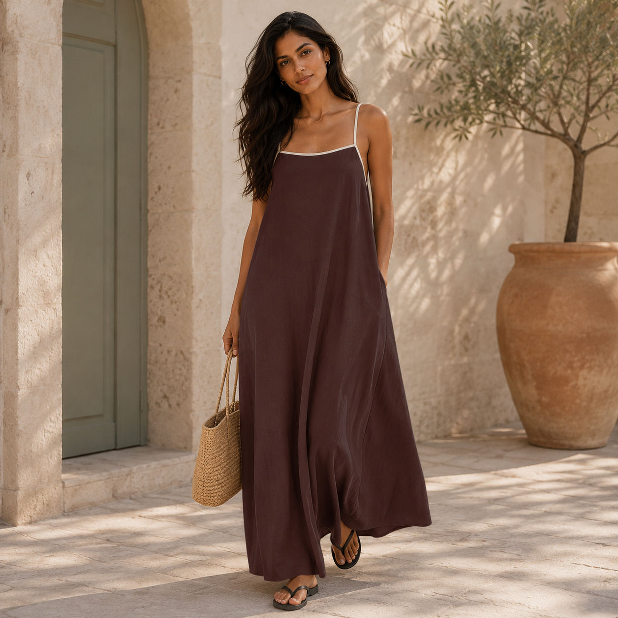 Women's Linen Maxi Dress